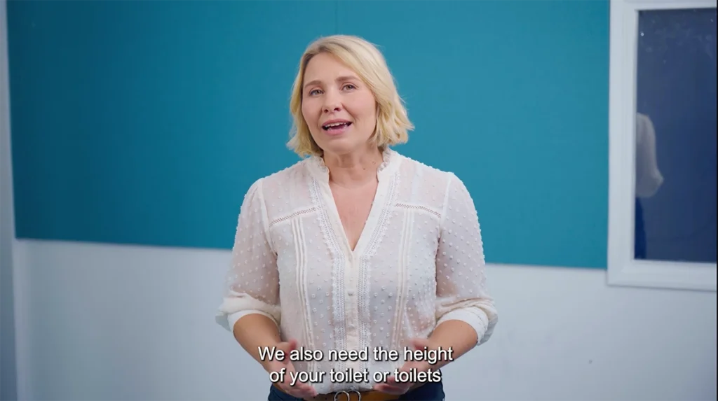 woman presenting an nhs video explainer